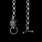 Wolf Silver Bracelet | Viking Leather Jewelry for Men & Women