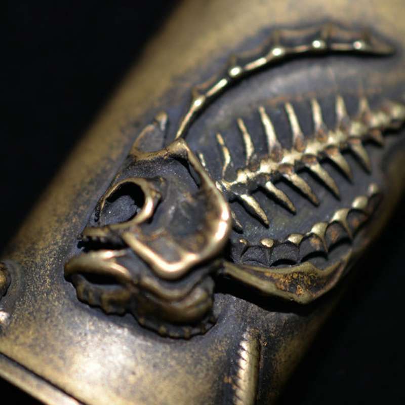 Brass Grasshopper Lighter Case | Hand-Engraved BIC Cover