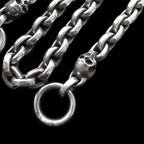 Solid 925 Silver Skull Pants Chain - Heavy 230g Hip Hop Rock