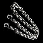 Solid 925 Silver Skull Pants Chain - Heavy 230g Hip Hop Rock
