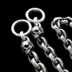 Solid 925 Silver Skull Pants Chain - Heavy 230g Hip Hop Rock