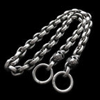 Solid 925 Silver Skull Pants Chain - Heavy 230g Hip Hop Rock