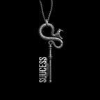 Custom Name Necklace – 925 Silver Snake Key Pendant Gift