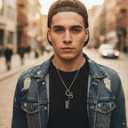 Custom Name Necklace – 925 Silver Snake Key Pendant Gift