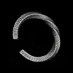 Viking Battle Bracelet – 999 Silver Hammered Mobius Bangle