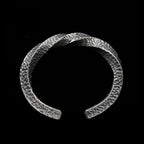 Viking Battle Bracelet – 999 Silver Hammered Mobius Bangle