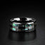 Colorful Shell Tungsten Ring Inlaid with Abalone | MENSSKULL