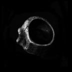 Crackle Skull Ring - Heavy 925 Sterling Silver Gothic Handmade Gift