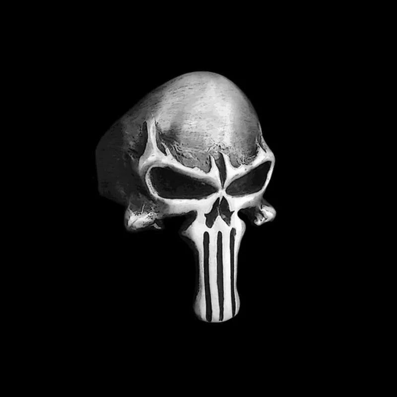Punisher Ring - 925 Silver Handmade Skull Men's Gift
