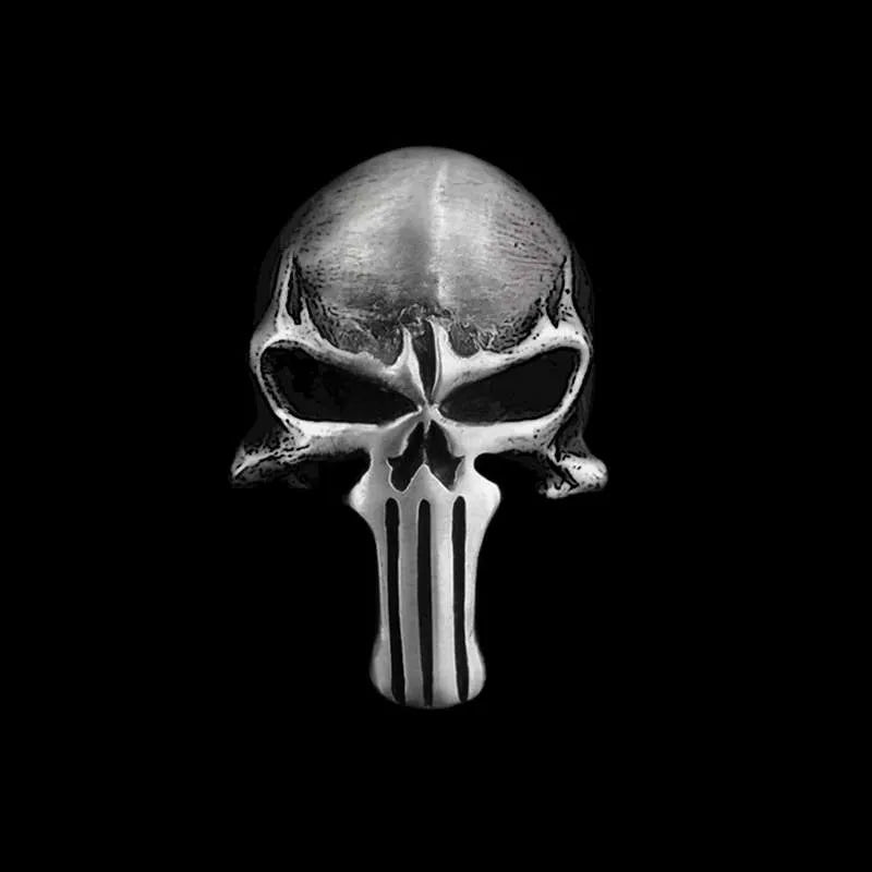 Punisher Ring - 925 Silver Handmade Skull Men's Gift