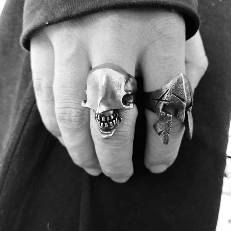 No face mens skull ring  Silver Skull ring SSJ11