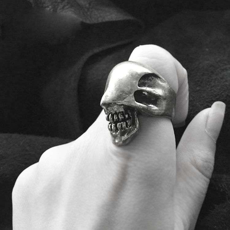 No face mens skull ring  Silver Skull ring SSJ11