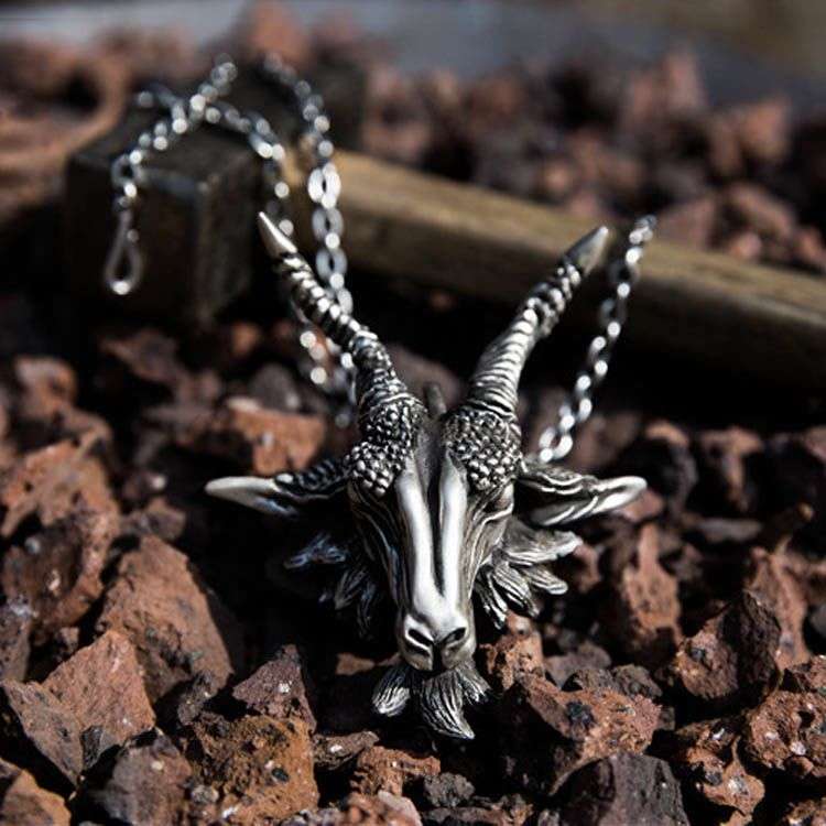 Satan Sheep Pendant Silver Ram Pendant SSP10