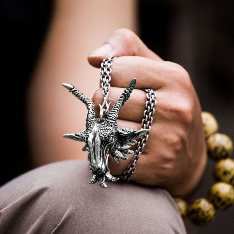 Satan Sheep Pendant Silver Ram Pendant SSP10
