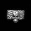Skull rings Silver Skull mens pinky rings