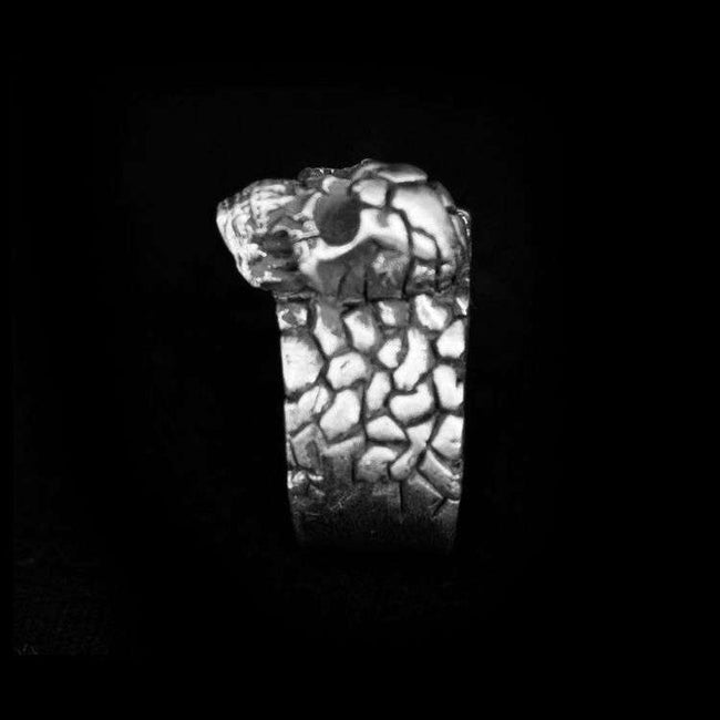 Skull rings Silver Skull mens pinky rings Main Image