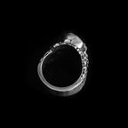 Dead Sleep Skull Ring - Heavy 925 Silver Hand Carved Collector's Gothic Jewelry