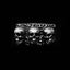 Three heads Skull Ring Silver Skull mens pinky rings