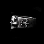 Clown Skull Ring - Heavy 925 Silver Gothic Circus Artifact