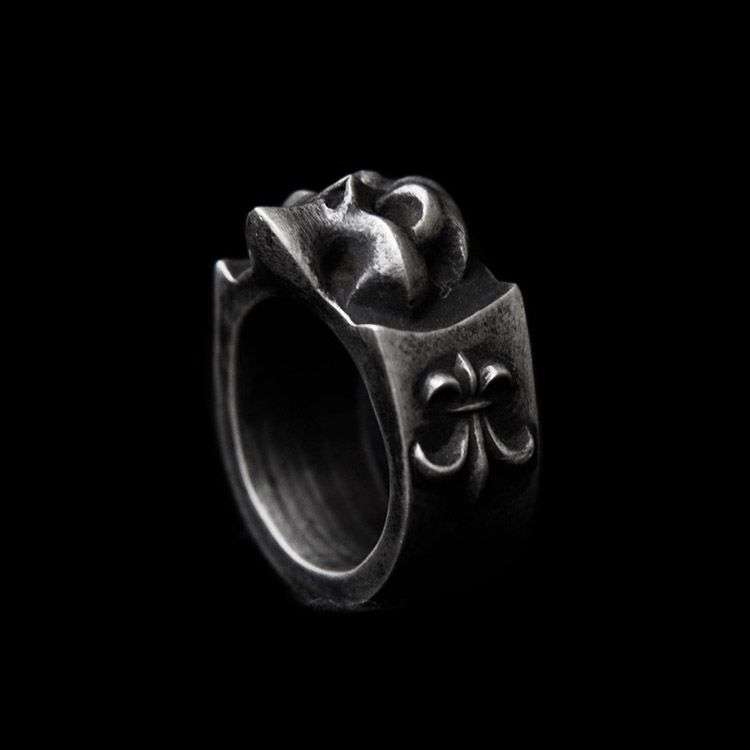 Clown Skull Ring - Heavy 925 Silver Gothic Circus Artifact