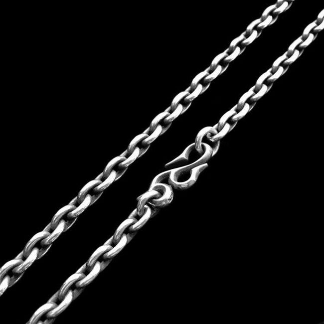 QS button Handmade Silver necklace SSN08 Hover Image