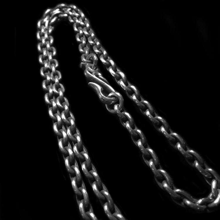 QS button Handmade Silver necklace SSN08