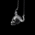 Skull necklace Handmade Silver Skull necklace SSN13
