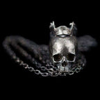 Skull Head jaw Pendant Handmade Silver Skull necklace SSN15