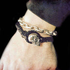 Skull Leather Rope Bracelet collection transcends mere adornment SSB17
