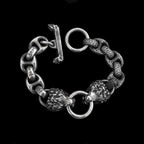 Double head lion Bracelet 925 Sterling Silver lion Bracelets