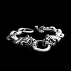 Bulldog Bracelets 925 Sterling Silver Cross flower Bracelet