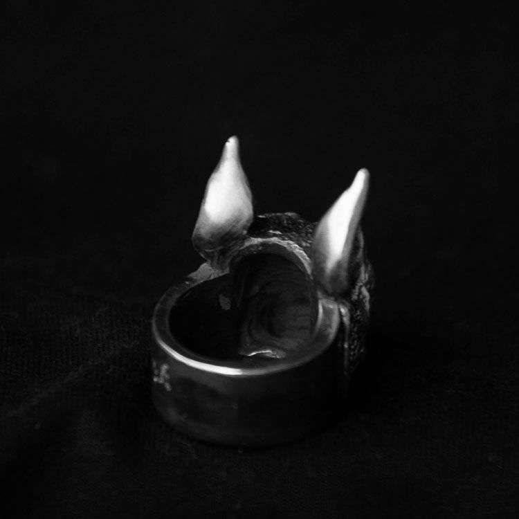 Silver Skull ring 925 silver Boxer ring SSJ48