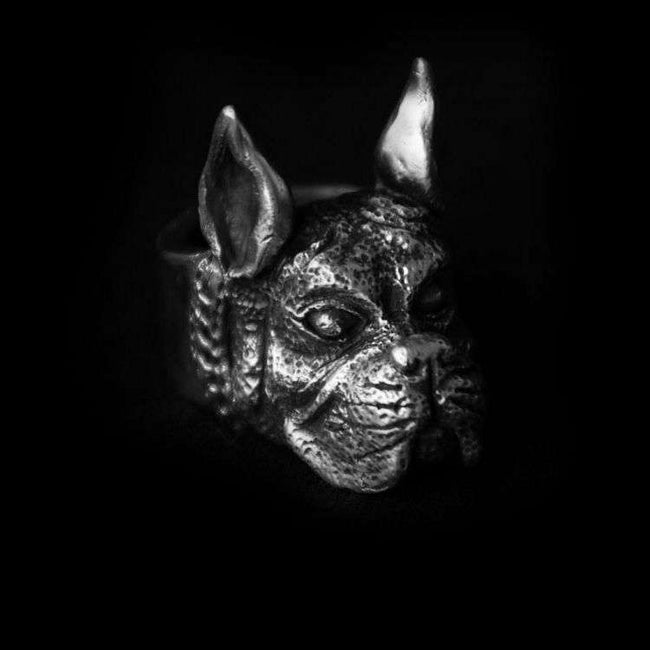 Silver Skull ring 925 silver Boxer ring SSJ48 Main Image