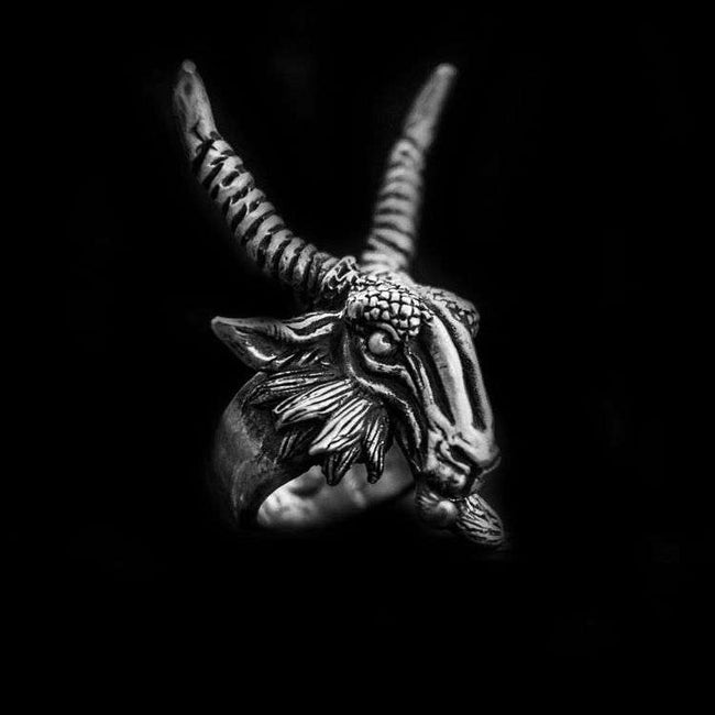 Sheep ring Sterling Silver Ram Skull ring SSJ51 Main Image