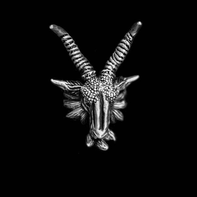 Sheep ring Sterling Silver Ram Skull ring SSJ51 Hover Image