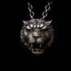 Silver Tiger Pendant 925 silver Tiger necklace Pendant SSP35