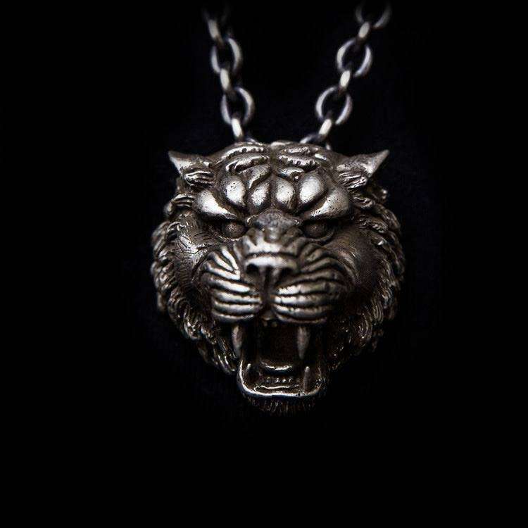 Silver Tiger Pendant 925 silver Tiger necklace Pendant SSP35