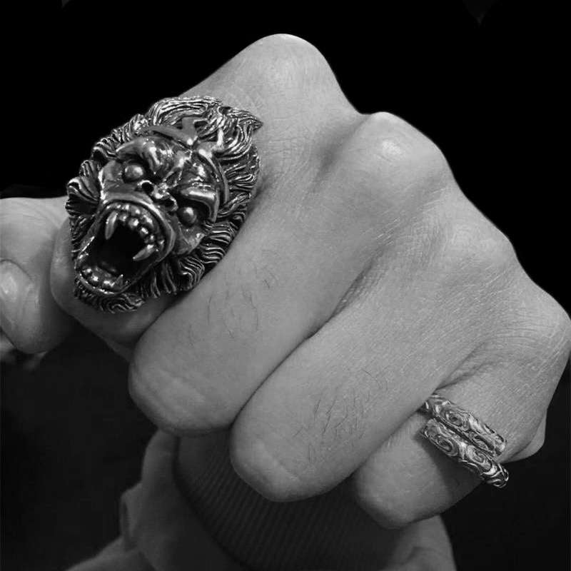 Monkey ring of Angry - Monkey King ring made of 925 sterling silver