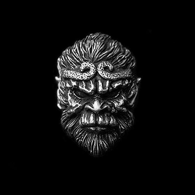 Monkey Rings | Monkey king silver ring. Hover Image