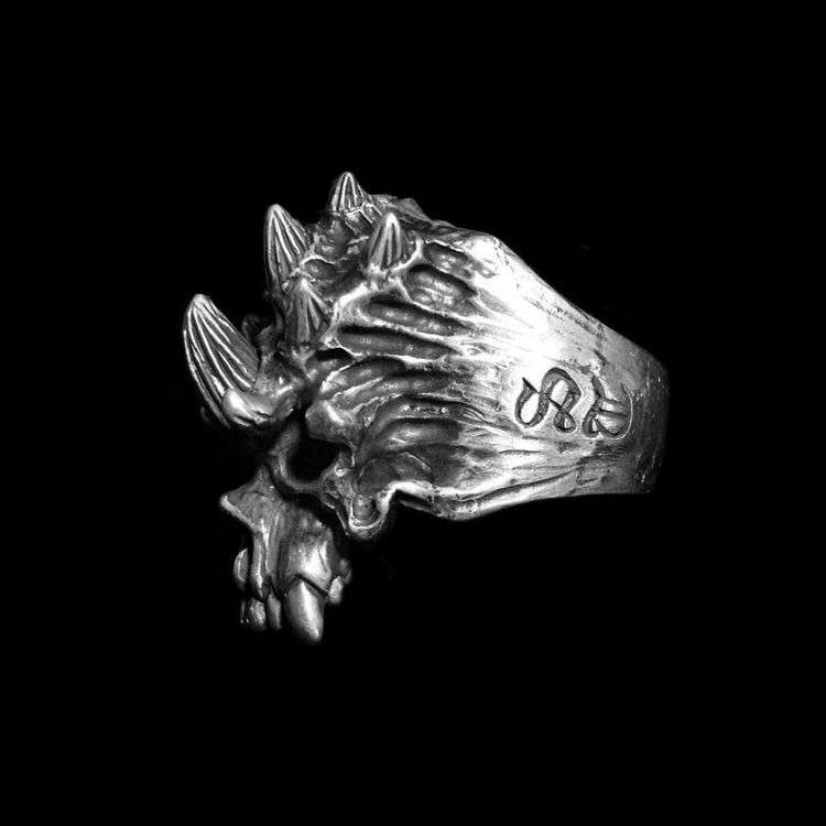 Multi angle skull ring 925 Silver Skull ring SSJ62