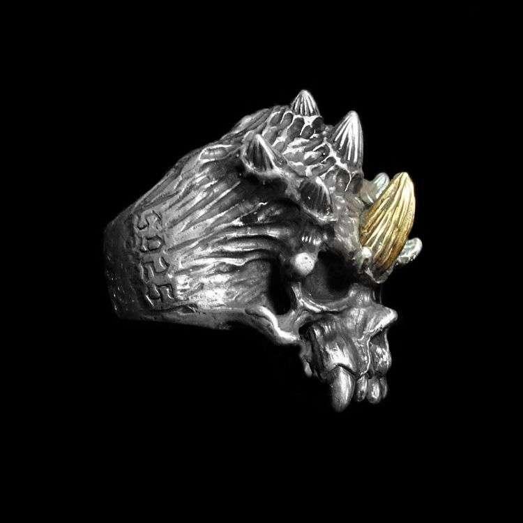 Multi angle skull ring 925 Silver Skull ring SSJ62