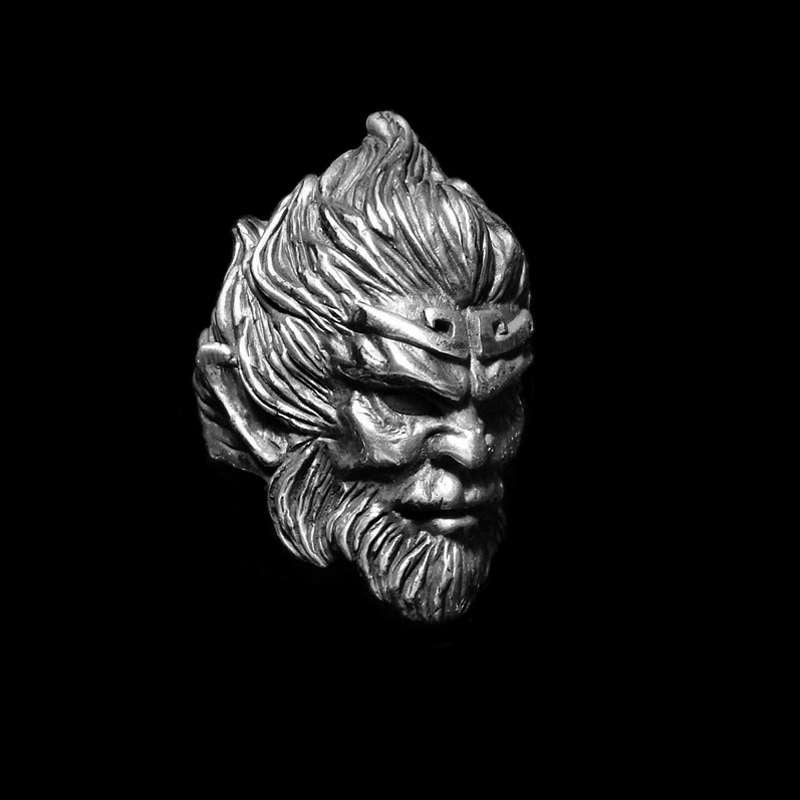 Great Sage Equal to Heaven silver Monkey King Ring 925 silver customize
