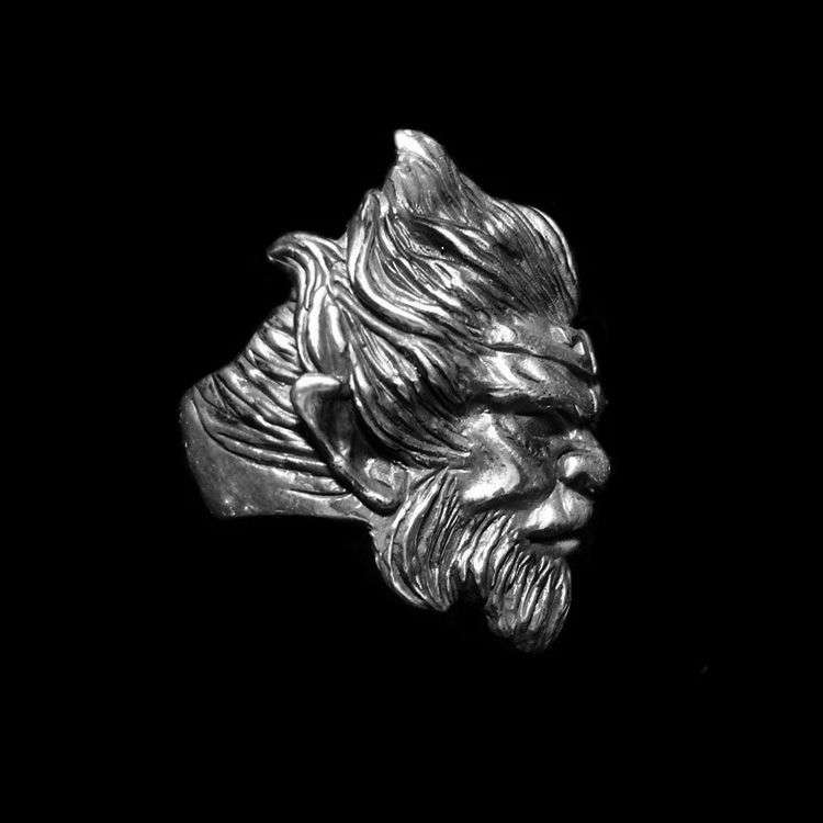 Great Sage Equal to Heaven silver Monkey King Ring 925 silver customize