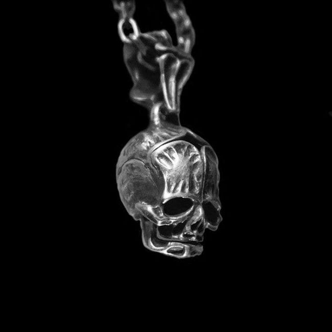 Snake skull wings Pendant 925 silver necklace Pendant SSP38 Hover Image