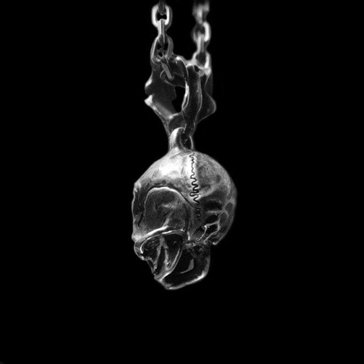 Snake skull wings Pendant 925 silver necklace Pendant SSP38