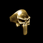Unleash Your Edge with the Brass Skull Punisher Ring