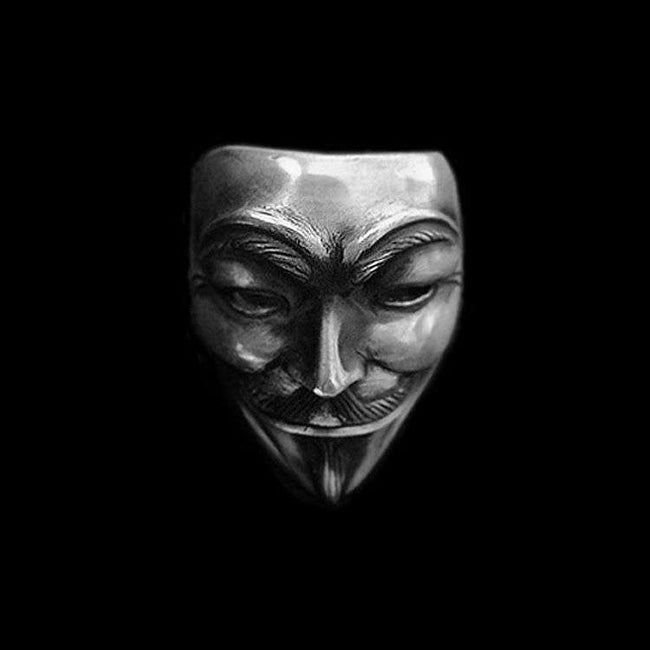 V for Vendetta silver ring Silver Skull ring SSJ114 Hover Image