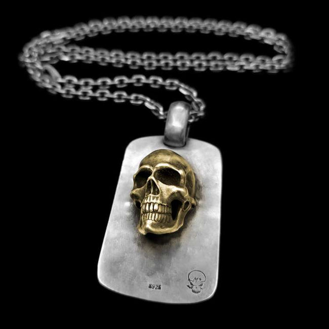 Domineering Skull Necklace Pendant A Perfect Accessory for Tough Guys Hover Image