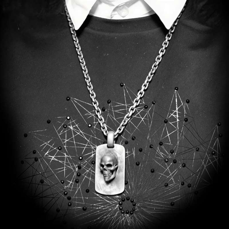 Domineering Skull Necklace Pendant A Perfect Accessory for Tough Guys