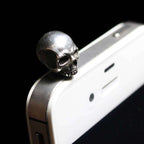 Cellular phone silver headset hole dust plug 